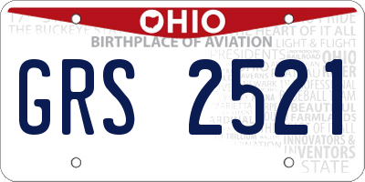 OH license plate GRS2521