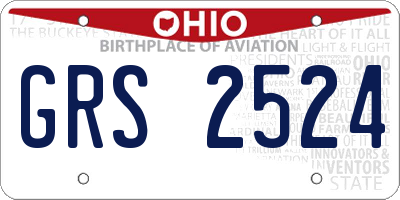 OH license plate GRS2524