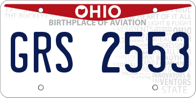 OH license plate GRS2553