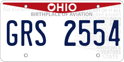 OH license plate GRS2554