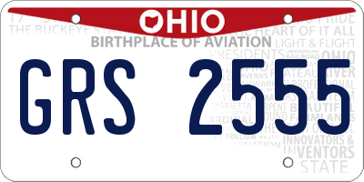 OH license plate GRS2555