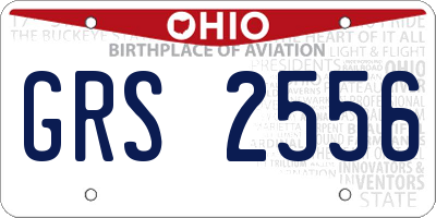 OH license plate GRS2556
