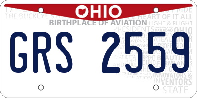 OH license plate GRS2559