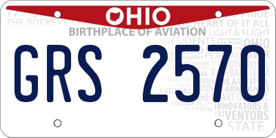 OH license plate GRS2570