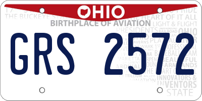OH license plate GRS2572