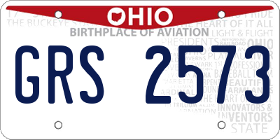 OH license plate GRS2573
