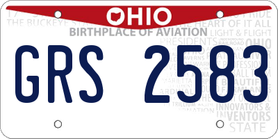 OH license plate GRS2583