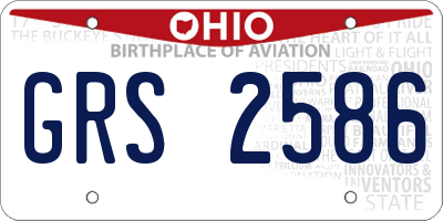 OH license plate GRS2586