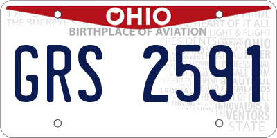 OH license plate GRS2591