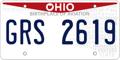 OH license plate GRS2619