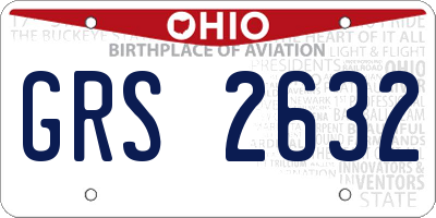 OH license plate GRS2632