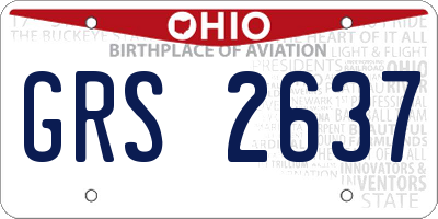 OH license plate GRS2637