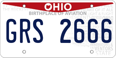 OH license plate GRS2666