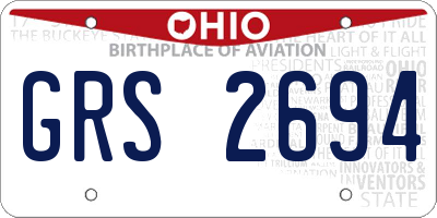 OH license plate GRS2694