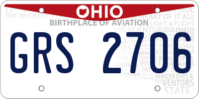 OH license plate GRS2706