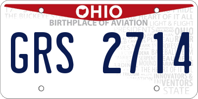 OH license plate GRS2714