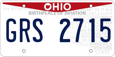OH license plate GRS2715