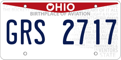 OH license plate GRS2717