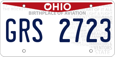 OH license plate GRS2723