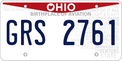OH license plate GRS2761
