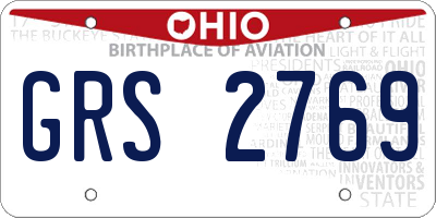 OH license plate GRS2769