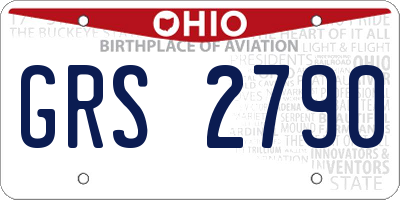 OH license plate GRS2790