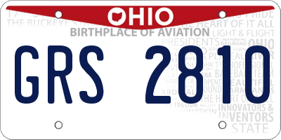 OH license plate GRS2810