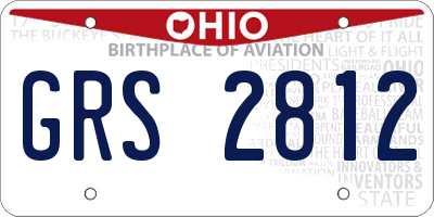 OH license plate GRS2812