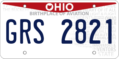 OH license plate GRS2821