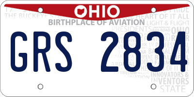 OH license plate GRS2834