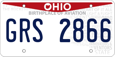 OH license plate GRS2866
