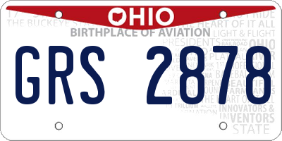 OH license plate GRS2878