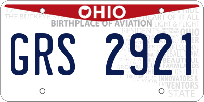 OH license plate GRS2921