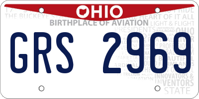 OH license plate GRS2969