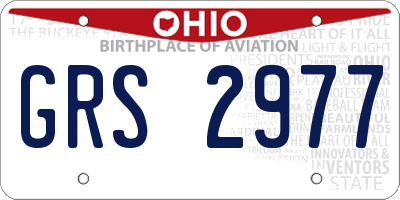 OH license plate GRS2977