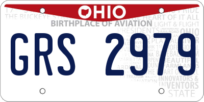 OH license plate GRS2979