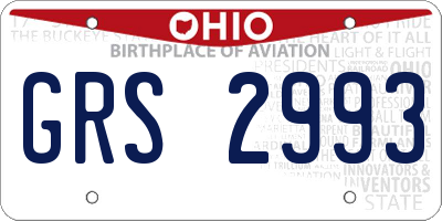 OH license plate GRS2993