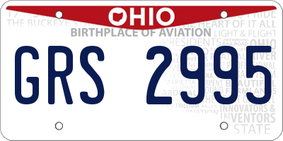OH license plate GRS2995