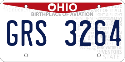 OH license plate GRS3264
