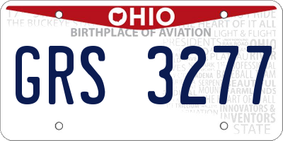 OH license plate GRS3277
