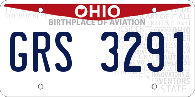 OH license plate GRS3291