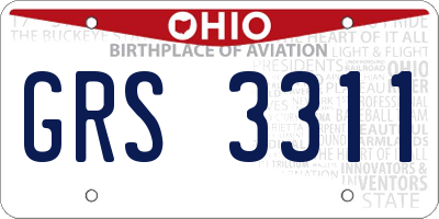 OH license plate GRS3311