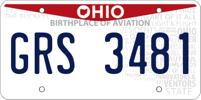 OH license plate GRS3481