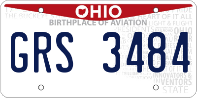 OH license plate GRS3484