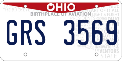 OH license plate GRS3569