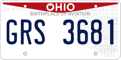 OH license plate GRS3681