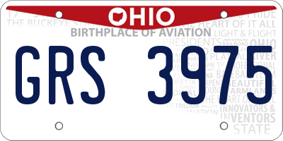 OH license plate GRS3975