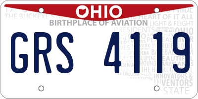 OH license plate GRS4119