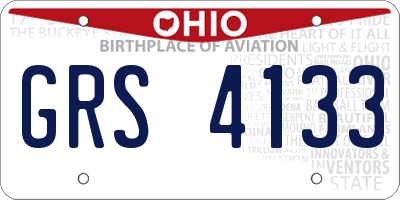 OH license plate GRS4133