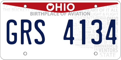 OH license plate GRS4134